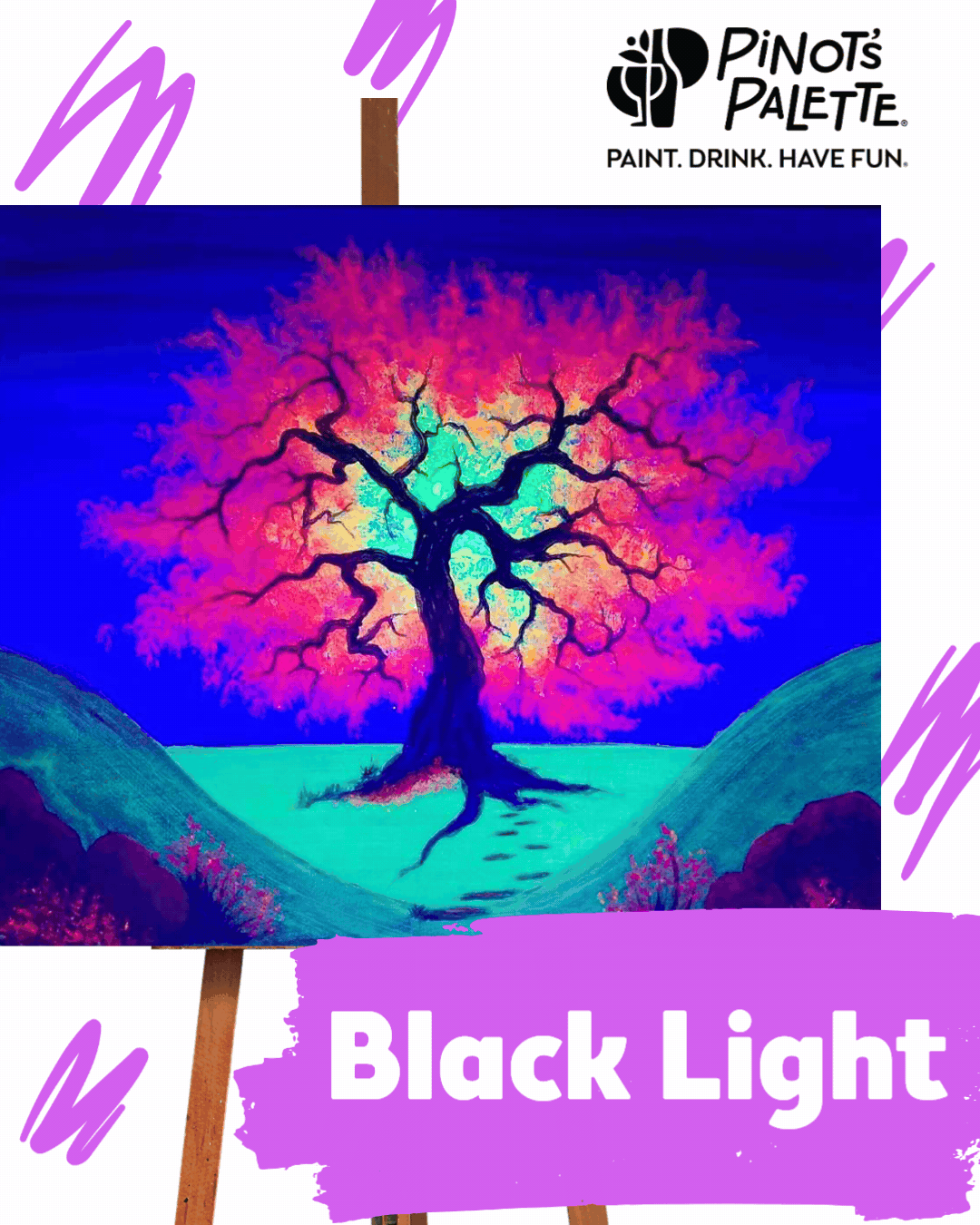 Japanese Maple Aglow (Blacklight)